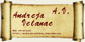 Andreja Velanac vizit kartica